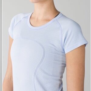 lululemon athletica Light Blue Short Sleeve Tee